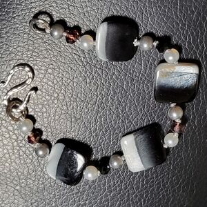 Timeless Black and White Shell Bracelet